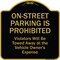 Signmission Designer Series-On-street Parking Prohibited Violators Will Be Towed Ve, 18" x 18", BG-1818-9941 A-DES-BG-1818-9941 - alternate 1